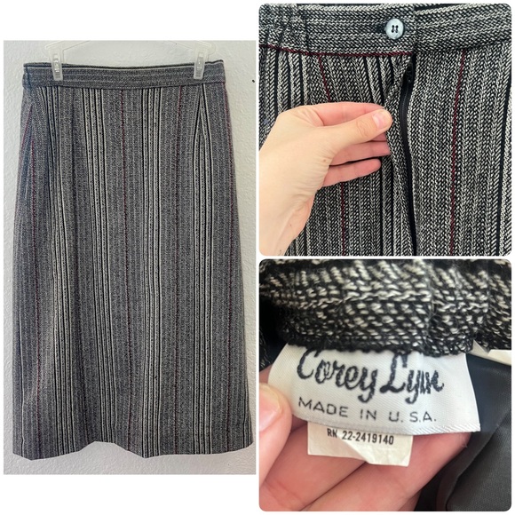 corey lynn Dresses & Skirts - Corey Lynn Vintage Wool Blend Pencil Skirt Size 8